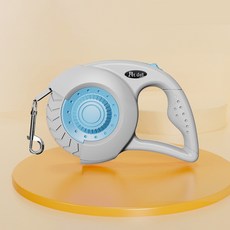 리치모리 자동 잠금 반려견 리드줄, 1개, 그레이블루