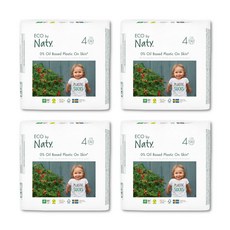 [Naty] 네띠 친환경 밴드 기저귀 4단계 26매 x 4팩, 106매