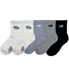 뉴발란스 아동 쿠션 양말 5족