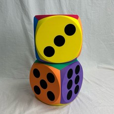 FOAMBLOCKTW 20公分 EVA泡棉彩色大圓角骰子，兒童安全玩具，益智遊戲互動道具, 20cm大圓角骰子《2個》, 1個