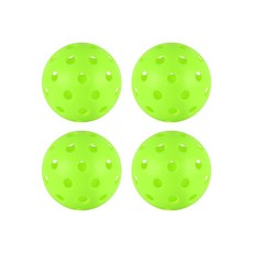 피클볼 볼 6개 40홀 야외 8mm 정밀 드릴 스페이스 세트 패들 실내 실외 바닥 스포츠 코트용 전문 플라스틱 옐로우 226165, 4피스-그린