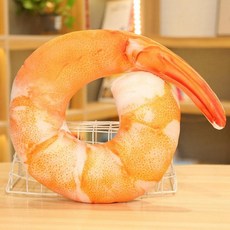 여행용 목쿠션 기내용 목베개 40cm 새우 대하 머리받침, 오리지널 새우알 40cm