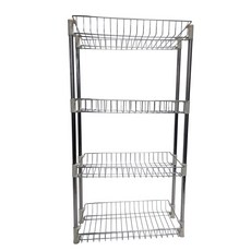 대형 베란다 다용도실 펜트리 스탠딩 선반 4단, 본품 1개, 스텐, 1개