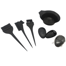 (髮克希) 居家染髮工具組 染膏碗梳手套一組搞定, 1個, 六件組染髮套裝,單純六件組