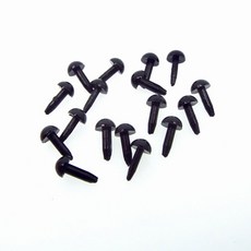 인형 미니 기둥형 콩눈 한쌍 양모펠트 모루인형, 검은색, 1세트