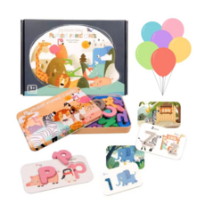 알파벳 매칭카드 브레이닝 알파벳블럭 숫자블럭 알파벳숫자블럭 알파벳 숫자 매칭카드 첫알파벳 첫숫자 숫자매칭 카드, 1개