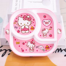 아기 헬로키티 식기 세트 카툰 그릇 접시 컵 인스타 감성 하이퀄리티, KT 식판【단품】