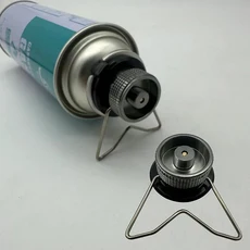 브래킷이있는 부탄 어댑터 야외 가스 변환 조인트 캠핑 스토브 나사 밸브 출력 노즐 병, 1pcs