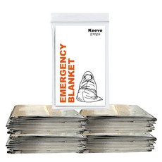 KEEVE 휴대용 비상 보온 은박담요 체온유지 비상담요, 5개