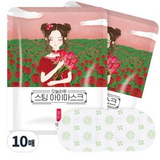 (10매입)오늘하루 증기 아이마스크 스팀 온열안대 일회용 수면안대 - 숙면엔 오늘하루, 10개, 1세트, 장미향