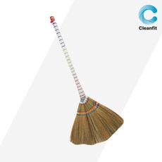 크린핏 플라워 롱 갈대비 청소 빗자루, 혼합색상, 1개