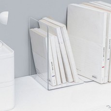 투명 아크릴 북엔드 북핸드 책 분류 고정대 지지대 칸막이 책꽂이 정리 안넘어지게 세우기 세우는 구분 L자 sm4+38163oh