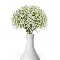 CZFSWT 20피스 조화 세트 가짜 꽃 웨딩 장식 신부 부케 및 홈 파티 꽃꽂이에 적합한 화이트 173400, CZFSWT 20피스 조화 세트, 가짜 꽃, 웨딩 장식