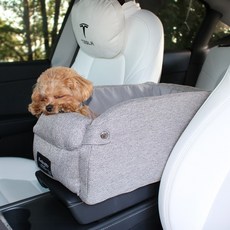 개과천선 E나 콘솔 강아지 카시트 드라이빙킷 풀커버 애견 반려동물 소형견 외출용품 이동장 차시트, 블랙 그레이, 1개