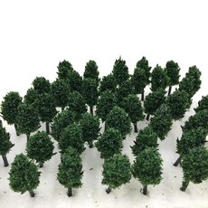 DauStage 삼나무 숲 삼나무 모형 선택할 수 있다 칼라 사이즈 N 게이지 디오라마 철도 건축 용 나무 풍경 모델 트리 미니어처 4.5cm 진한 녹색, 1개, 상세페이지 참조