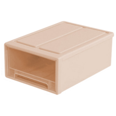 透明抽屜式收納盒 無印風疊加整理箱 大容量抽屜收納櫃【SN0207】, 粉色, 1個