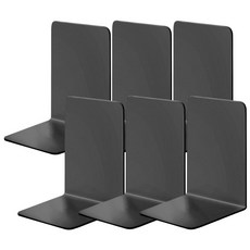 올굿리빙 L자 북엔드 6개, 블랙