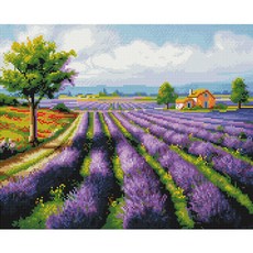 캔버스 라벤더 보석십자수 40x50 풍경 83051EA 1(PC), 색상
