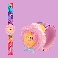 小馬寶莉電子手錶環拍拍啪啪圈髮光亮兒童玩具幼兒園投影手環女孩