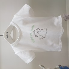 아가방 여름 베이비페어 귀염 유아 반팔 티셔츠 강아지 프린트 무형광 면 여름 반소매 티셔츠 맨피부에도 입어도 부담없는 깔끔보들 아기 반팔티