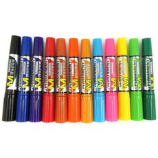 크리스마스 트리 키트 미니 장식 오너먼트 세트 DIY, 1개, 12색 양끝 대형 마커 펜