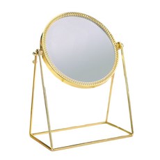 化妝品 輕奢桌上 桌面 飾品保養品文具 1個, 【金邊】北歐輕奢化妝鏡