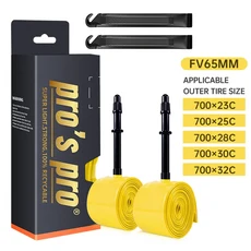 TPU 자전거 이너튜브 700x23C 25C 28C 30C 32C 초경량 소재 타이어 45/65/80MM 길이 프렌치 밸브, 01 프레스타 밸브, 04 700X23C FV65MM