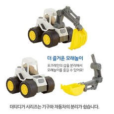 포크레인 삽 분리 모래놀이 2살장난감 남아 유아 장식 데코 모형차, 1개