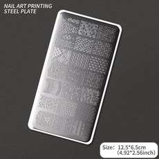 네일 템플릿 꽃 잎 스탬핑 플레이트 이미지 전송 기하학적 스테인레스 스틸 스텐실 아트 몰드 도구, 옵션77) TL-YICAI30, 1개