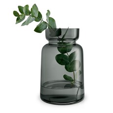 【丹麥Eva Solo】剪影玻璃花瓶18.5cm-黑《WUZ屋子》花器 花瓶, 黑