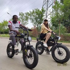 Super73同款s1s2y1電動自行車寬胎雪地山地公路車復古越野助力車旗艦優選, super73同款RX-油剎,26Ah 雙電池, 1個