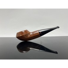 匠斗 煙斗 德國JIRSA牛頭犬 石楠木煙斗 9mm煙斗 淺木色特殊咬嘴加木環 幾何造型 全新, 1個