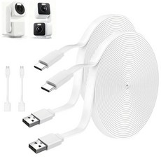CCTV 카메라용 25FT 전원 연장 케이블 WYZE 듀오 캠 팬 실내/외 v4 Wyze v3 OG 펫큐브 360 /TP 링크 Tapo C120 USB-USB C 롱, 20.0 Feet