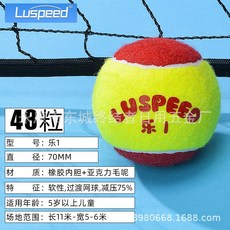 【臺灣出貨】Luspeed兒童網球綠球桔球大紅球訓練器耐用網球-奢尚匯品, 一袋48粒兒童大紅球樂1, 1個
