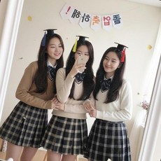 졸업식 미니학사모 머리띠 기념촬영 포토소품 졸업기념 헤어액세서리, 1개, 블루