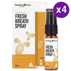 헬시케어 프로폴리스 프레쉬 스프레이 페퍼민트 1정 25ml 4개 Healthy Care Propolis Fresh Breath Spray Peppermint