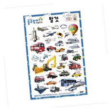 MN 유아 양면 학습벽보 탈것 유아포스터