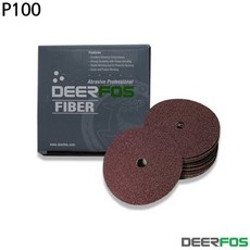 오르내르 디어포스 VA113 화이바 디스크페파 100mm 40장 100방 녹제거/거친샌딩/금속용/그라이더샌딩/원형사포, 1개