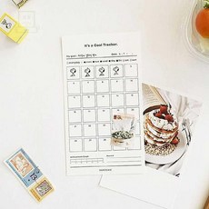 스토어-이유 자기관리목표트래커패드 30일 목표관리 트래커 메모패드, 01 화이트