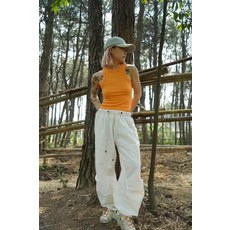 여성 볼더링팬츠 방수 속건 카고 스포츠 클라이밍바지 여행 암벽등반 와이드핏, 1개, 샌드화이트