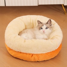Tiger Pavilion 반려동물 고양이 하우스 소형, 오렌지, 2개