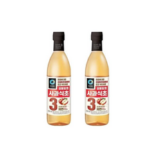 청정원 정통사과식초 잡내제거 풍미 발효, 800ml, 2개