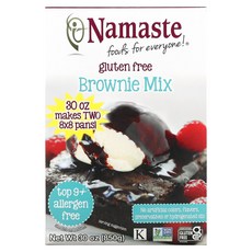 Namaste 브라우니 믹스 글루텐 없음 30 온스 (850g) 2팩, 1개, 850g