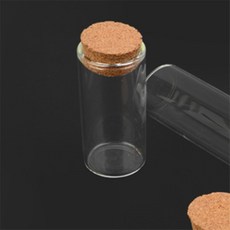 셀렉토리 코르크 마개 일자형 유리병 투명보관용기, 50mm