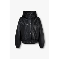 VOV 니트 자가드 페이크 레더 점퍼7154320004JD