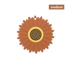 실리콘 냄비받침 주방소품 받침대 해바라기 매트 패드 코스터 미끄럼 방지 절연 냄비 홀더 홈 오피스 책상 테이블 주방 액세서리, brown M, 1개