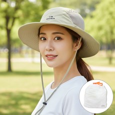 아이더부니햇 남녀공용 통기성 메쉬 와이드챙 자외선 차단 초경량 여름 아웃도어 모자(멀티백 포함), 베이지