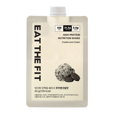 잇더핏 단백질 쉐이크 파우치 쿠키앤크림맛, 1개, 40g