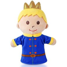 [4] Castle 손 인형 동화 퀸 & 킹 공주와 왕자 엘프 & 마녀 플러시 장난감 역할 놀이 장난감 인형 아동용 스토리텔링 상상력이 풍부한 역할 놀이 교육 유치원, 프린스