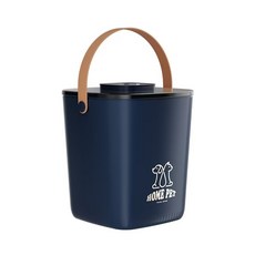 寵物智能儲糧桶 13L 真空儲糧桶 貓糧桶 大容量 寵物儲糧桶 飼料密封桶 真空桶 米桶 防潮桶 狗糧桶, 貓糧桶（深藍）,13L, 1個